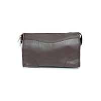 Ashlin Leather Cordasco Mid-Sized Dopp Kit Shave Bag, Dark Brown-Shaving DOPP Kit with top zipper closure & front zippered section. Perfect size for travel & accessories. Excellent unisex design for gents & ladies. Top zippered access is easy to access the contents inside