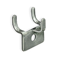 Azar Displays 1.25" x 1.13" x.38" Metal Prong Hooks, 20 Pack (700017)-For slat wall & pegboard