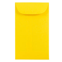 JAM Paper #5.5 Coin Envelopes, 3 1/8 x 5 1/2, Brite Hue Yellow Recycled, 1000 Pack-Coin Envelopes