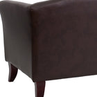 Flash Furniture HERCULES Imperial Series Brown Leather Sofa-Slightly Curved Seat and Back