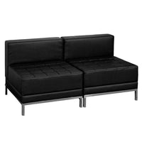 Flash Furniture HERCULES Imagination Black LeatherSoft Lounge Set, 2 Pieces-Contemporary Reception Set