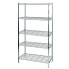 Hardware Machinery 5 Shelf Chrome Storage Unit 999352)-Five shelves are fully adjustable to accommodate almost any item