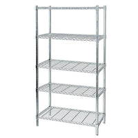 Hardware Machinery 5 Shelf Chrome Storage Unit 999352)-Five shelves are fully adjustable to accommodate almost any item