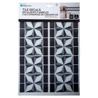 CTG Brands Star Graphic Tile Border Wall Decals, 9.8" x 12.4", Grey/Black, 6 Pack-Easy DIY: simply peel off the backing and stick the self-adhesive backsplash tiles onto the desired spot without extra glue, no grout, no mess and no special tools or experience required