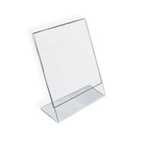 Azar Displays 11" x 8.5" Vertical Slanted L-Shape Acrylic Sign Holder, 10 Pack (112714)-Perfect for marketing/advertising materials