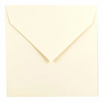 JAM Paper 7.5 x 7.5 Square Envelopes, Natural White with V-Flap, 25 Pack (27912565)-Natural white