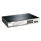 D-Link DGS-1210-10P 10-port Gigabit PoE Smart Switch - including 2 Combo SFP ports-Fanless design ideal for use in open offices
