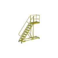 Tri-Arc Supported 90" Cantilever Rolling Ladder, Perforated, 117" x 30" (UCS500940246)-Frame Material: Steel