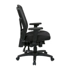 ProGrid Back High Back Chair with Adjustable Arms, Seat Slider, Multi-Function Control, Black-2-Way Adjustable Arms