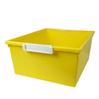 Romanoff Tattle Tray with Label Holder - 12 qt - Yellow - 3 Pack (ROM53603)-The Tattle Tray handle doubles as a label holder