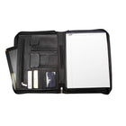 Ashlin AUGUSTIN Executive Zippered organizer Portfolio Black-Inside zippered full width pocket, along with a gusseted file pocket.