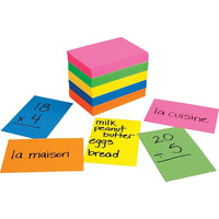 Hygloss Bright Flash Cards, 2" x 3", 900 Pack (HYG42317)-Usage ideas: Blank flash cards are the perfect medium for teaching new concepts or reinforcing old ones