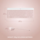 Logitech MK470 Slim Wireless Keyboard and Mouse Combo - Rose-Dimensions: 2.32"W x 4.21"H x 1.04"D (Mouse)/14.7"W x 5.66"H x 0.83"D(Keyboard)
