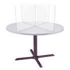 Eddie's Acyrlic 4-Way Divider Sneeze Guard - 47.50"L x 47.50"W x 23.50"H - Clear-6mm thick clear acrylic