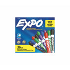 Expo Low-Odour Dry Erase Markers - Chisel Tip - Assorted - 36 Pack-Dry Erase