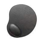 Ashlin Genuine Leather Ergonomic Mouse Pad, 10" X 8.5", Black-Tuscany cowhide leather