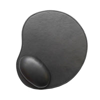 Ashlin Genuine Leather Ergonomic Mouse Pad, 10" X 8.5", Black-Tuscany cowhide leather