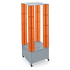 Azar Displays 64" Pegboard Four Tower Display, Orange (700228-ORG)-Made from pegboard