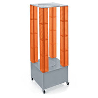 Azar Displays 64" Pegboard Four Tower Display, Orange (700228-ORG)-Made from pegboard