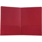 JAM Paper Corrugated Fluted Folders, Red, 12 Pack (87500dg)-Size: 9" x 12"