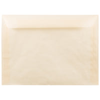 JAM Paper 9 x 12 Booklet Envelopes, Spring Ochre Ivory Translucent Vellum, 25 Pack (1592179)-Spring ochre ivory