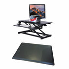 Rocelco 31.5" Adjustable Sit/Stand Up Desk Riser with Anti Fatigue Mat - Black-Hi-Lift Adjustable Desk Riser requires minimal assembly.