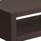 Flash Furniture Chocolate Brown Faux Rattan Coffee Table-Open Storage