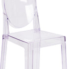 Flash Furniture Ghost Chair with Oval Back in Transparent Crystal-Designed for Commercial Use