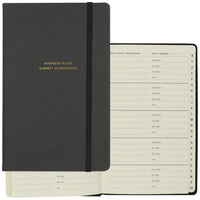 Winnable Address Book, 8" x 5", Black-The stylish way to keep track of your important contacts