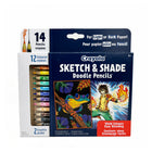 Crayola Sketch & Shade Doodle Pencils - 14 Pack-Durable coloured pencils: premium long-lasting coloured pencils with a vibrant and smooth lay down