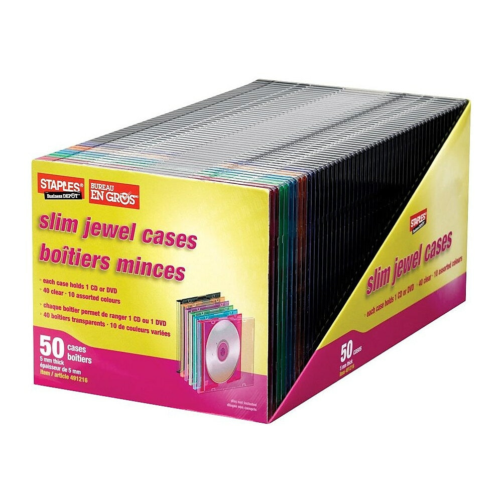Staples Slim CD Jewel Case, 50 Pack staples.ca