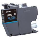 Brother Genuine LC401XLCS High-Yield Cyan Ink Cartridge-Brother Genuine LC401XLCS is for use with the following Brother multifunction colour inkjet printer models: MFC-J1010DW, MFC-J1012DW, and MFC-J1170DW