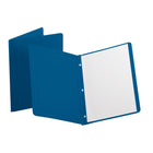 Oxford Report Cover with Embossed Border and Panel - Letter Size - Medium Blue-Identify your presentations quickly and easily with the enclose adhesive labels