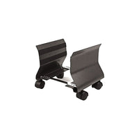 Staples Premium Computer Cart CPU Stand, Black-Saves desk space by storing CPU under or beside desk