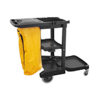Globe Commercial Products Janitors Cart Heavy-Duty Premium-Includes 100L heavy-duty zippered bag