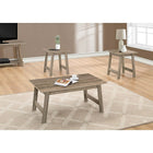 Monarch Specialties 7931P Table Set - 3Pcs Set/Dark Taupe-Simple minimalist contemporary design