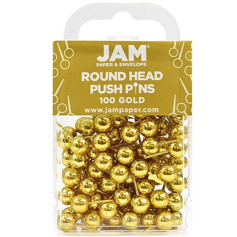 Lime Green Push Pins - 100 Pack Round Head Thumb Tacks For Bulletin Boards, Maps, & Office Organization