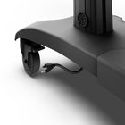 Kanto Height Adjustable Rolling TV/AV Cart with Adjustable Shelf for 60"-100" TVs - Black-Built-in handle allows for easy maneuvering