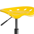 Flash Furniture Vibrant Tractor Seat & Chrome Stool - Yellow-Swivel Seat
