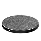 Gry Mattr Qi Fast Wireless Charging Pad 10W/7.5W Metallic & Fabric, Cool Grey-Metallic Base with Fabric Cover