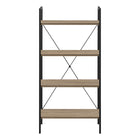 Monarch Specialties 7800 48"H Bookcase - Dark Taupe/Black Metal-Monarch Specialties is a leader in furniture and home decor, developing products that offer outstanding value and style for over 50 years; your purchase will be well packaged for protection and to facilitate timely delivery