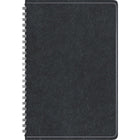 Staples Undated Wirebound Daily Planner - Black - 4-7/8" x 8" - Bilingual-Page size: 4-7/8" x 8"