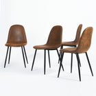 FurnitureR Dining Side Chair - Suede Vintage - 4 Pack-Dimensions: 34.3"H x 18.1"W x 17.5"D