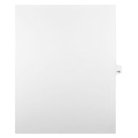 Mark Maker Legal Exhibit Index Tab White Single Tabs, 1/25th Cut, Letter Size, No Holes, Number 113, 25 Pack-White Single Tabs, 1/25th Cut