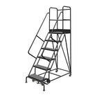 Tri-Arc Manufacturing Deep Top Step Rolling Ladder, Platform Height: 60", No. of Steps: 6, Step Width: 24" (KDSR106246-D2)-No. of Steps: 6
