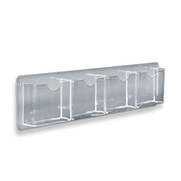Azar Displays Horizontal Wall Mount Brochure Holder, 2 Pack (252064)-Clear Acrylic