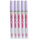 JAM Paper Marvy Uchida Fine-Point Opaque Paint Marker - Pale Violet Purple - 5 Pack (7665901g)-Paint marker for creating innovative artwork