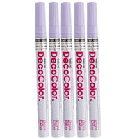 JAM Paper Marvy Uchida Fine-Point Opaque Paint Marker - Pale Violet Purple - 5 Pack (7665901g)-Paint marker for creating innovative artwork