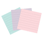 Post-it 100% Recycled Super Sticky Notes - 4" x 4" - Wanderlust Pastels Collection - Lined - 210 Sheets - 3 Pack-Available in 70 sheets/pad, 3 pad/pack
