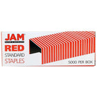 JAM Paper Standard Size Colourful Staples, Red, 5 Pack (335reg)-5 per pack